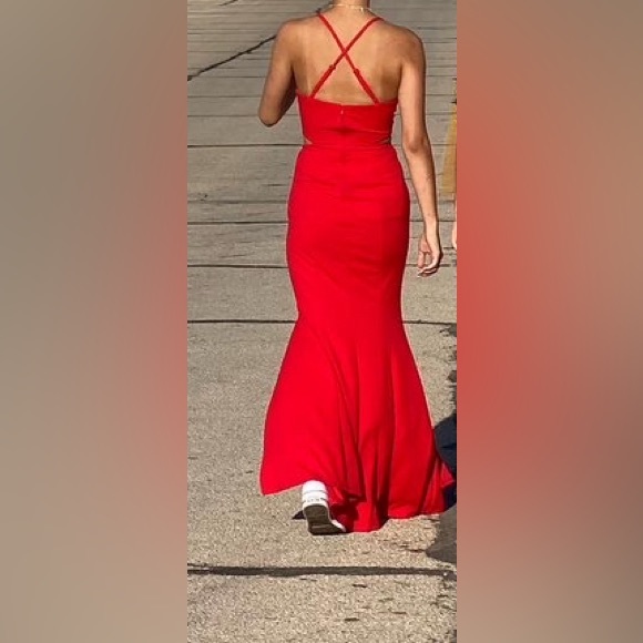 Selling red prom dress. - Picture 2 of 2